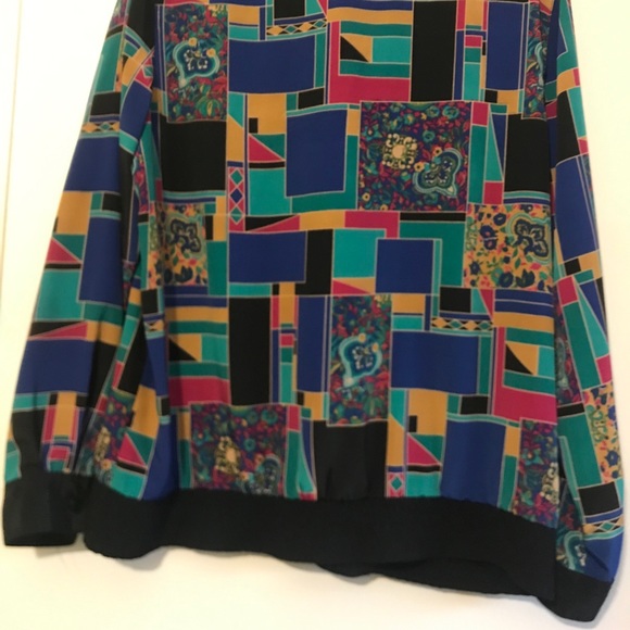 vintage blouse Alfred dunner multicolor - Picture 4 of 7